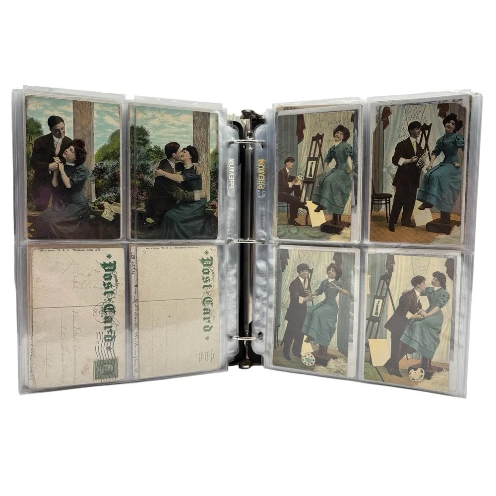 Lot Of 196 Vintage Couples Story Series Postcards Romance/Romantic